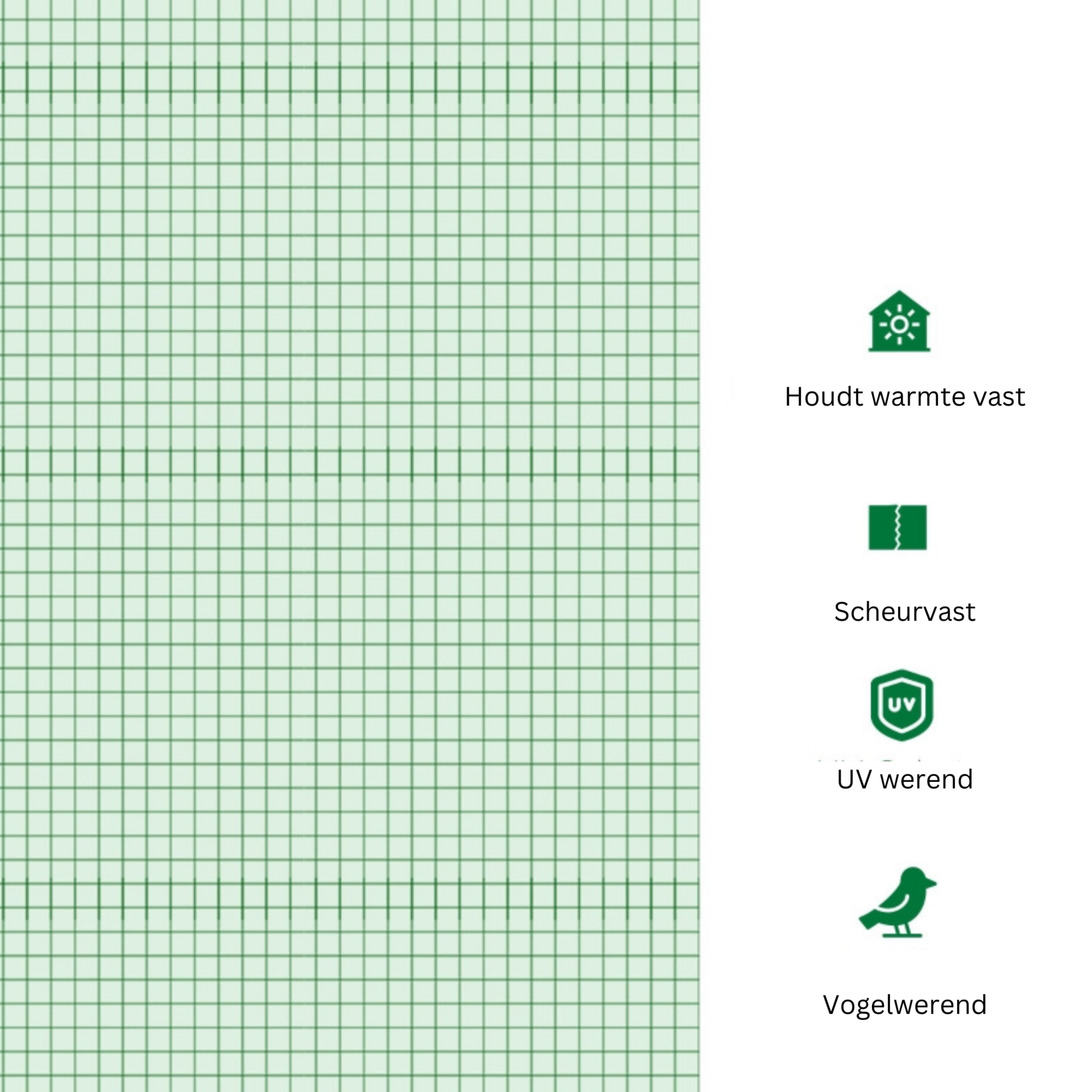 Compacte tunnelkas 300x80x45 cm met ritssluiting en groen PE-doek