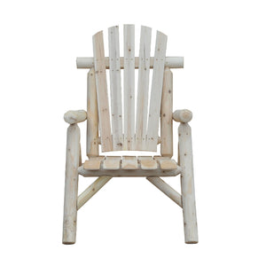 Tuinstoel 83x68x101 cm in Adirondack-stijl van dennenhout met armleuningen – robuuste houten buitenstoel