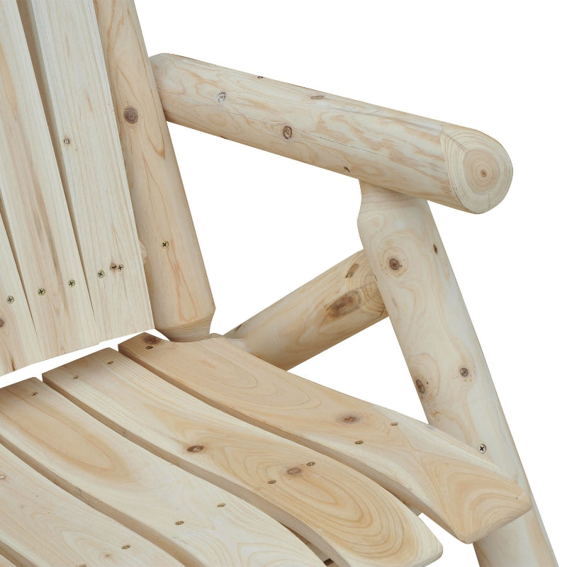 Tuinstoel 83x68x101 cm in Adirondack-stijl van dennenhout met armleuningen