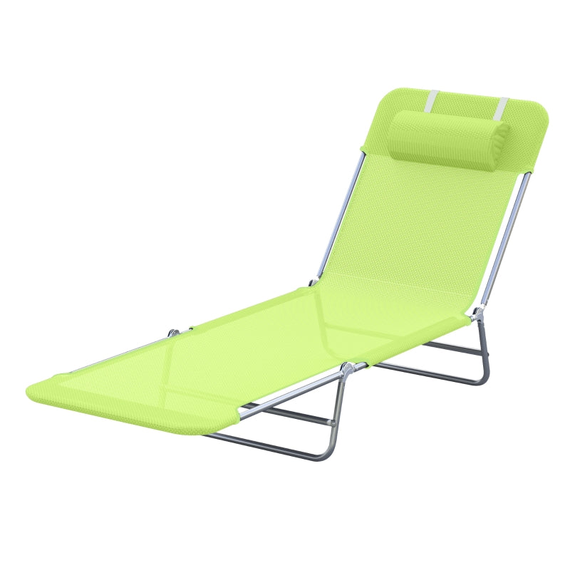 Ligbed 182x56x25 cm met groen textileen en stevig stalen onderstel