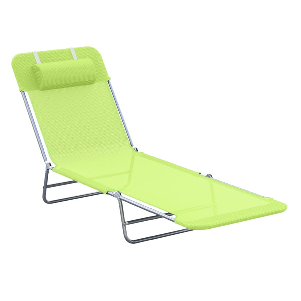 Ligbed 182x56x25 cm met groen textileen en stevig stalen onderstel