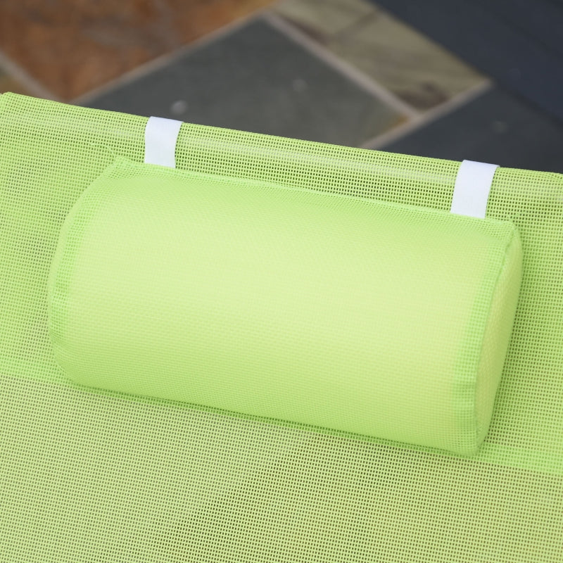 Ligbed 182x56x25 cm met groen textileen en stevig stalen onderstel