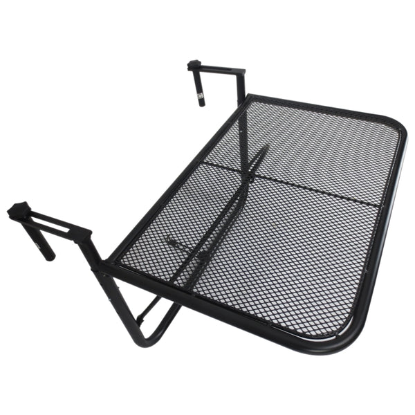 Verstelbare hangtafel 60x56,5x45 cm voor balkon met zwart blad