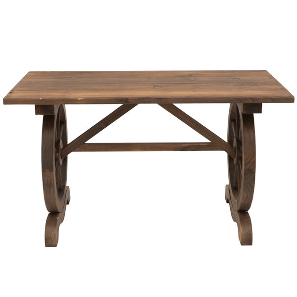 Tuintafel balkontafel bruin – 113×60×65 cm compact en stevig