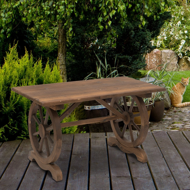 Tuintafel balkontafel bruin – 113×60×65 cm compact en stevig