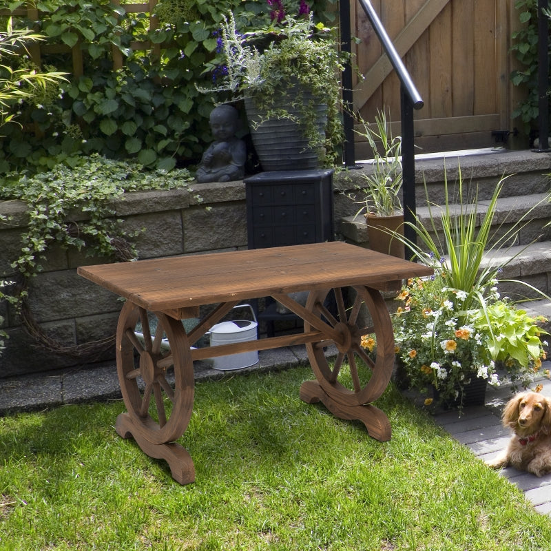 Tuintafel balkontafel bruin – 113×60×65 cm compact en stevig