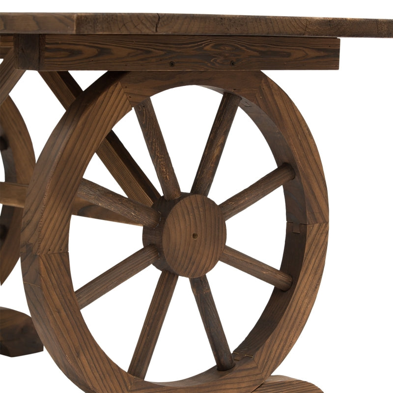 Tuintafel balkontafel bruin – 113×60×65 cm compact en stevig