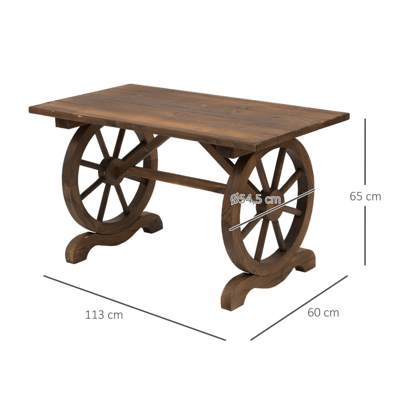 Tuintafel balkontafel bruin – 113×60×65 cm compact en stevig