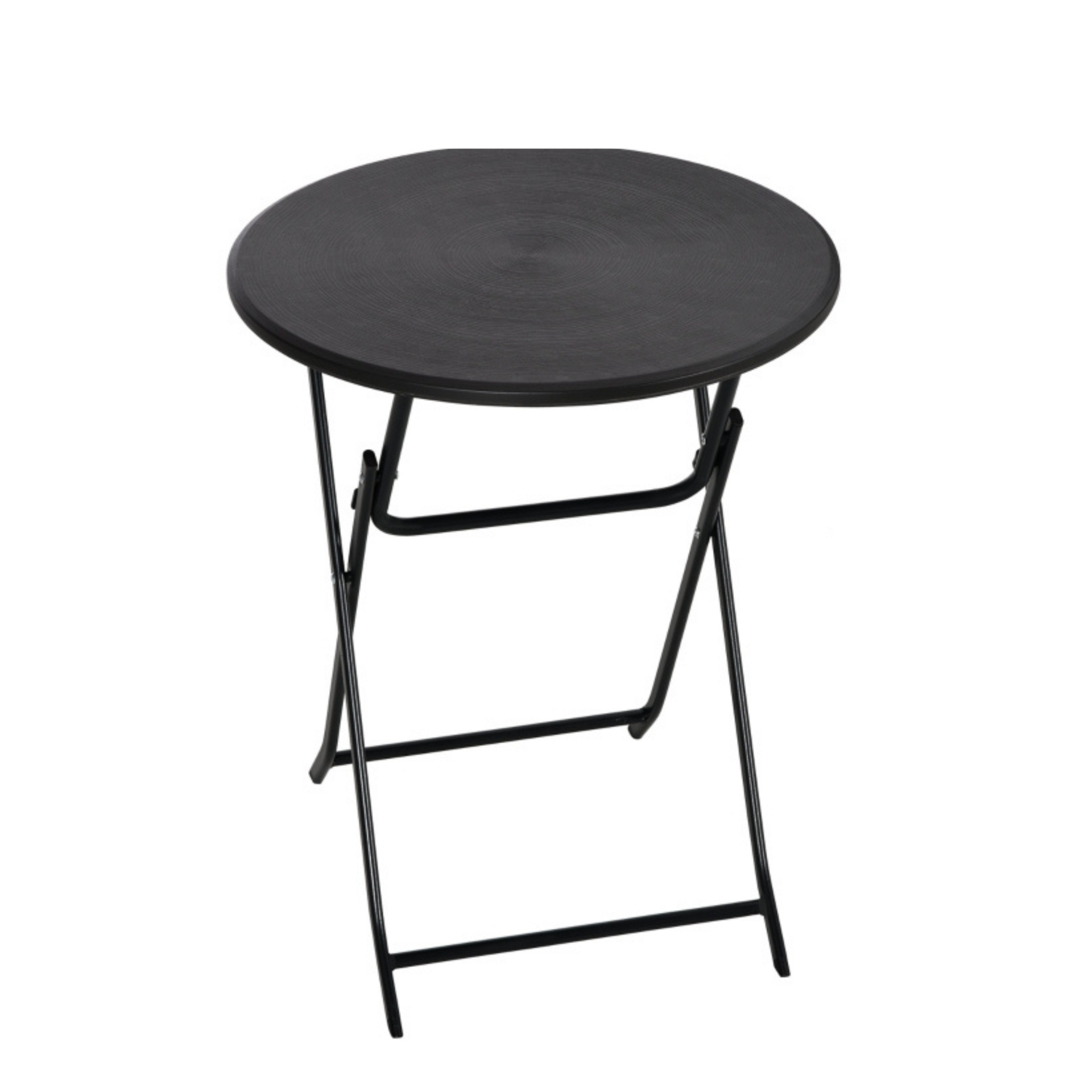 Opklapbare tuintafel 60x60x73 cm met donkergrijs kunststof blad