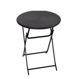 Opklapbare tuintafel 60x60x73 cm met donkergrijs kunststof blad, compact en makkelijk op te bergen voor balkon of tuin