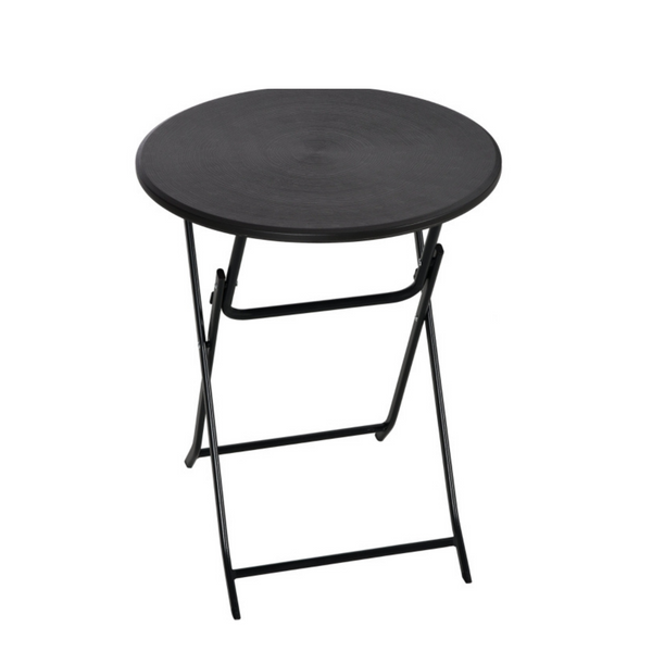Opklapbare tuintafel 60x60x73 cm met donkergrijs kunststof blad