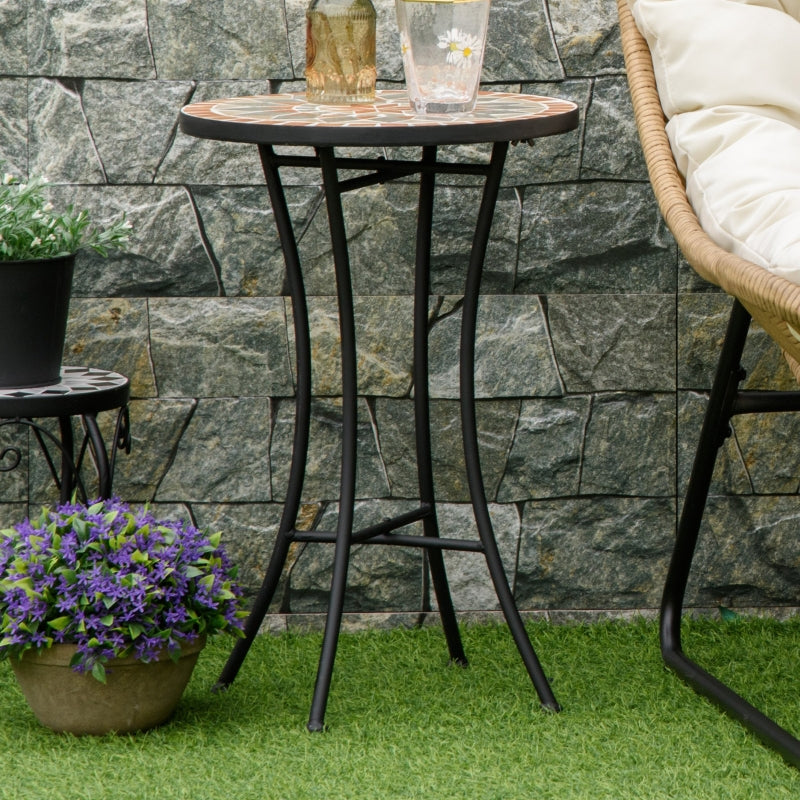 Ronde bijzettafel Ø35,5 cm met stabiel stalen frame voor buiten