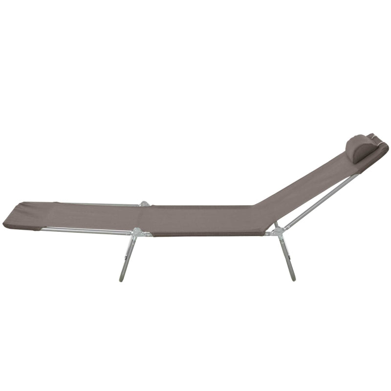 Ligbed 182x56x25 cm met bruin textileen en stabiel frame
