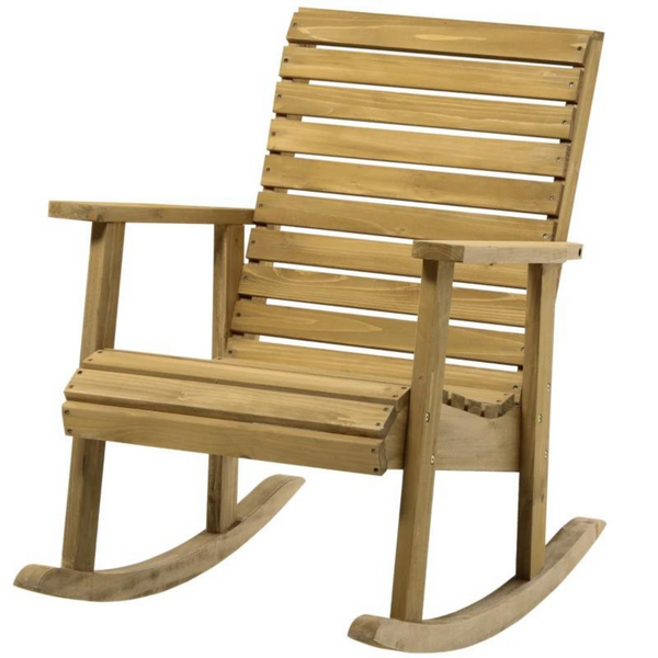 Schommelstoel tuin 64x86x85 cm van hout met comfortabele zitvorm