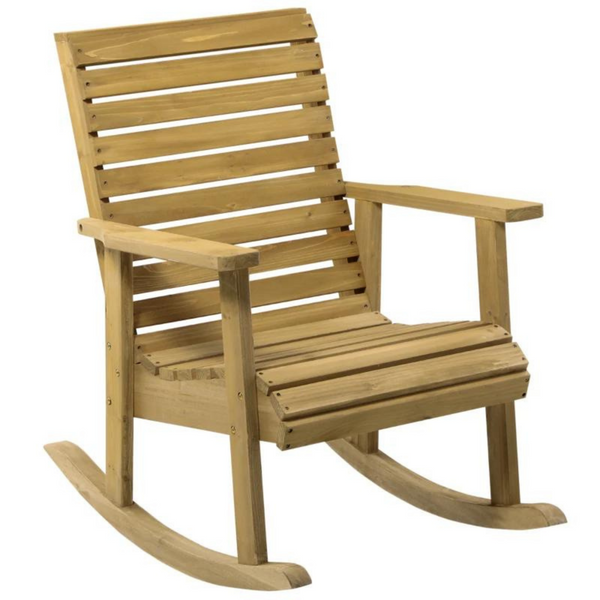 Schommelstoel tuin 64x86x85 cm van hout met comfortabele zitvorm