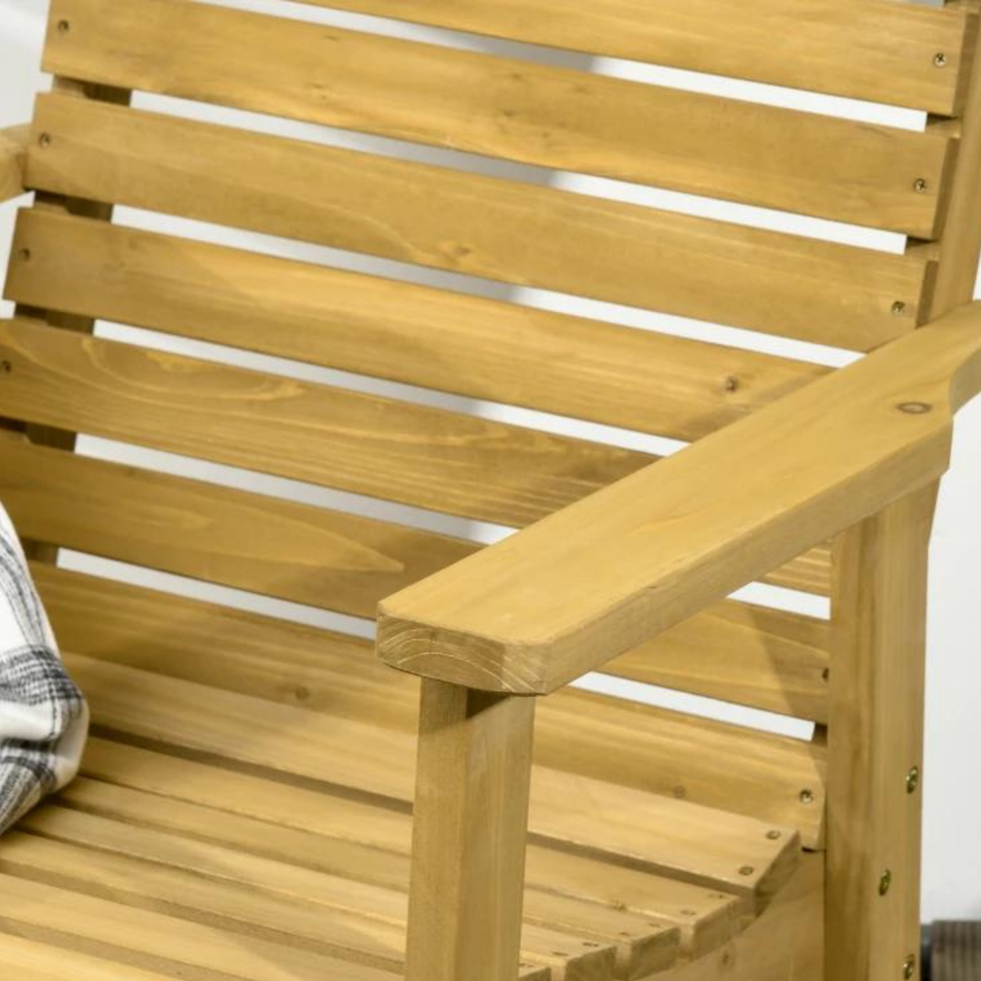 Schommelstoel tuin 64x86x85 cm van hout met comfortabele zitvorm