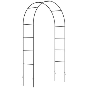 Rozenboog zwart metaal – 140×40×240 cm stevige tuinboog voor planten met robuust frame en elegant ontwerp voor in de tuin