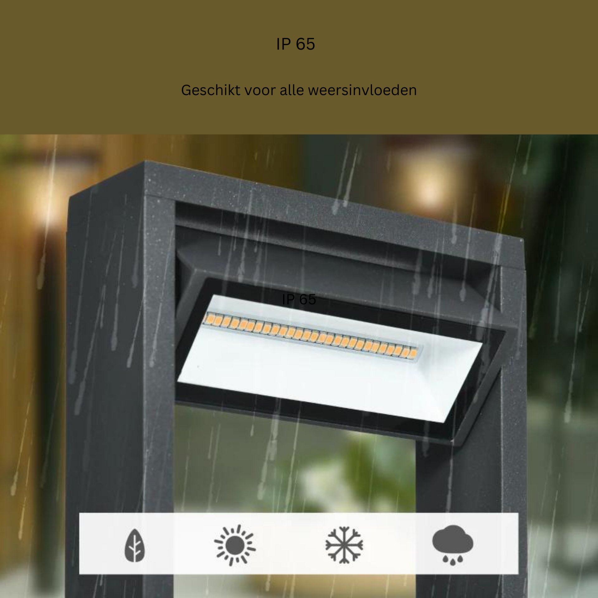 LED Staande tuinlamp – 90?cm aluminium, IP65, warm wit 460?lm