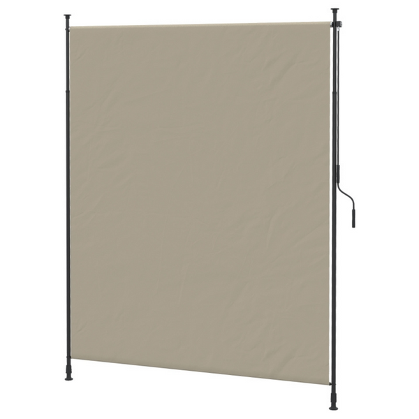 Uitschuifbaar zonnescherm 2x2,15–3,05 m met zandkleurig doek