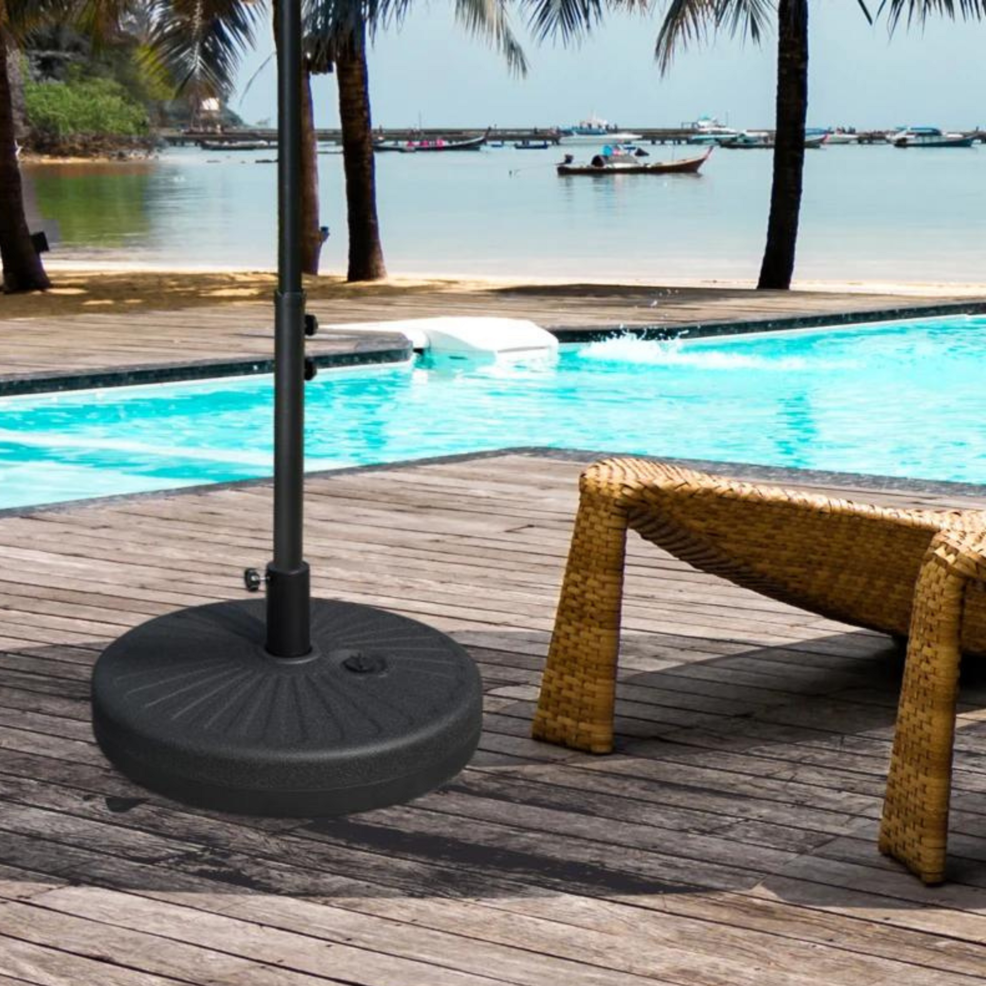 Parasolvoet 22 kg van kunststof voor rechte parasol tot 3 meter
