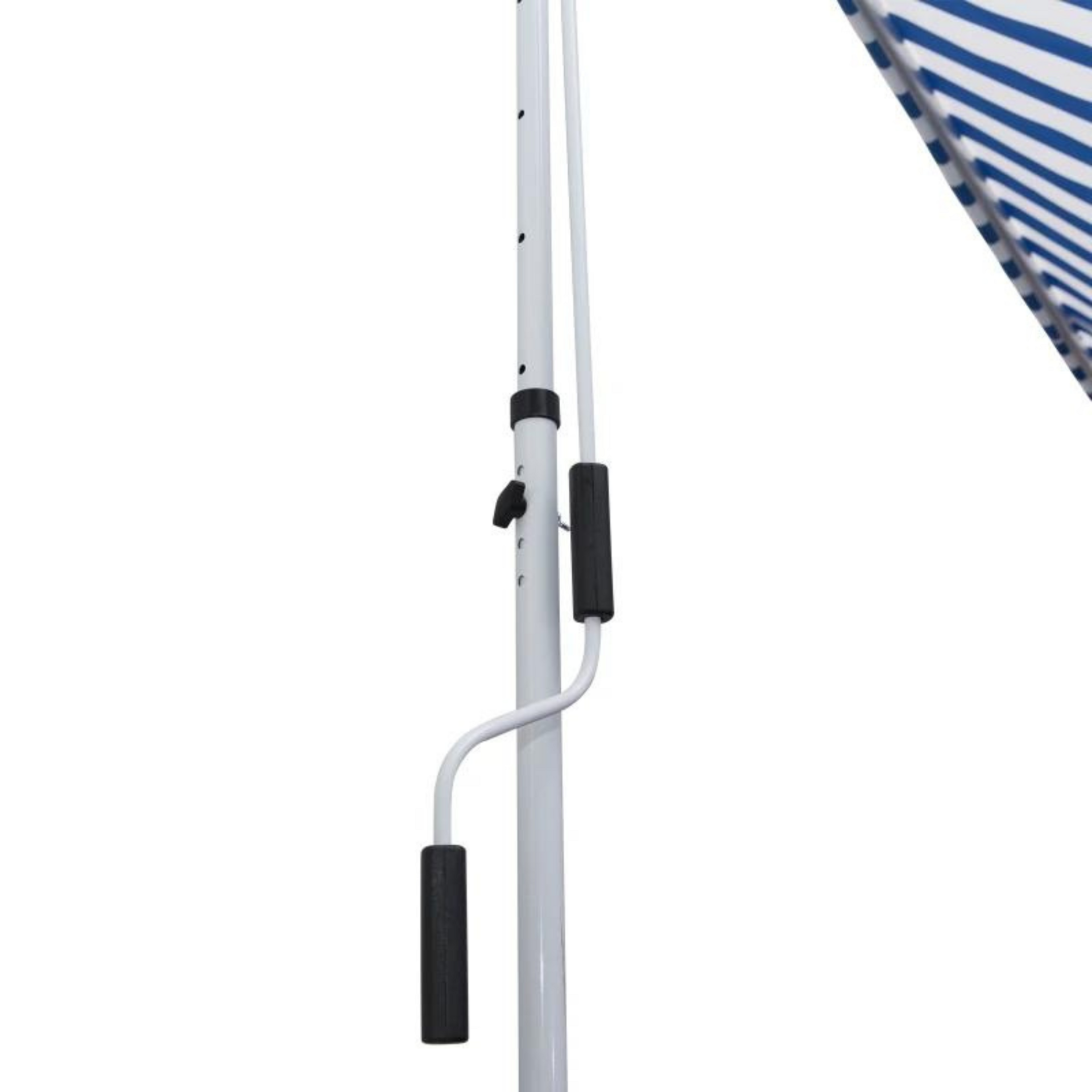 Zonnescherm 300x150 cm met slingerbediening in blauw-wit