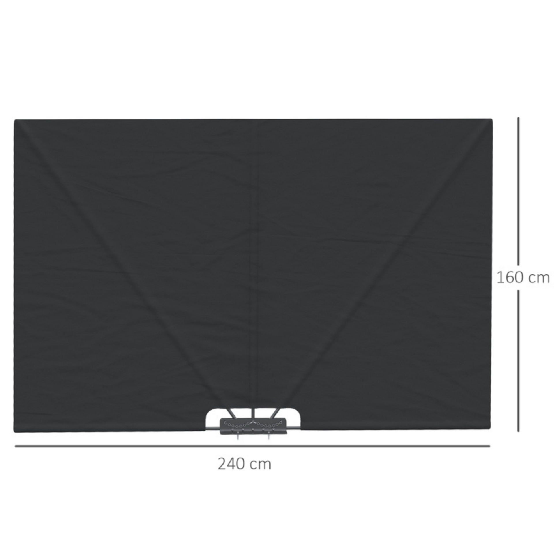 Robuust zonnescherm luifel voor optimale tuinzonwering 237x160 cm grijs
