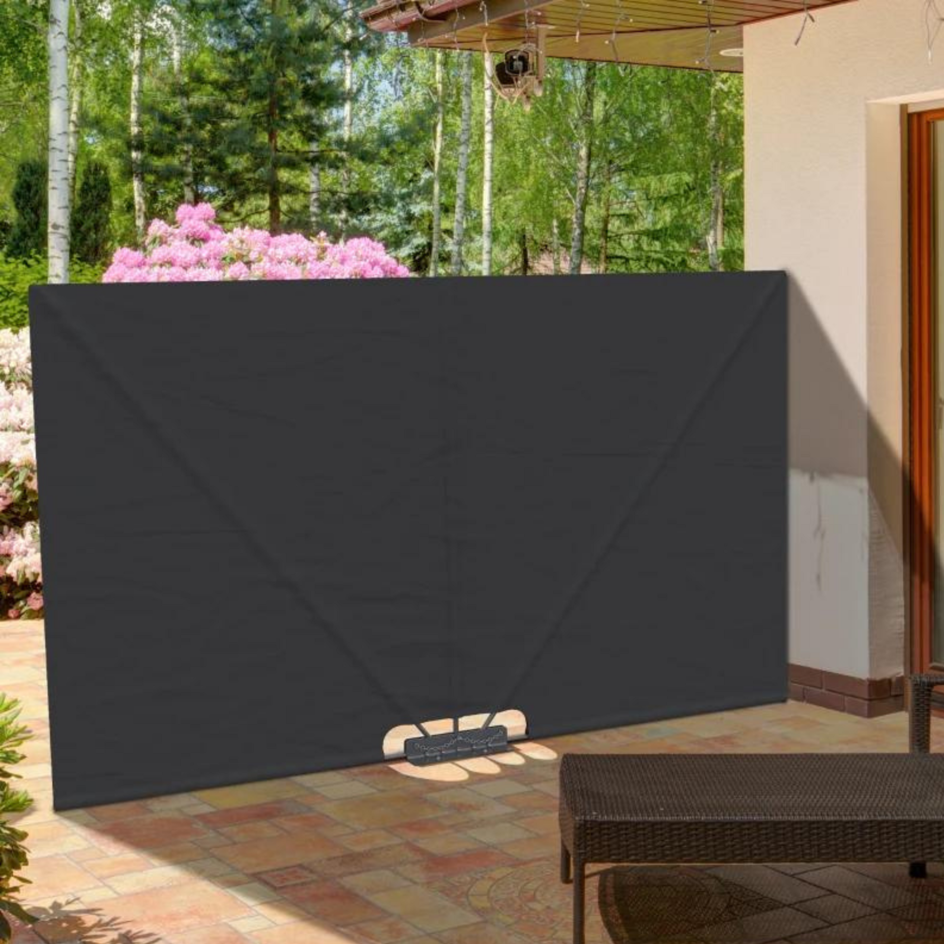 Robuust zonnescherm luifel voor optimale tuinzonwering 237x160 cm grijs