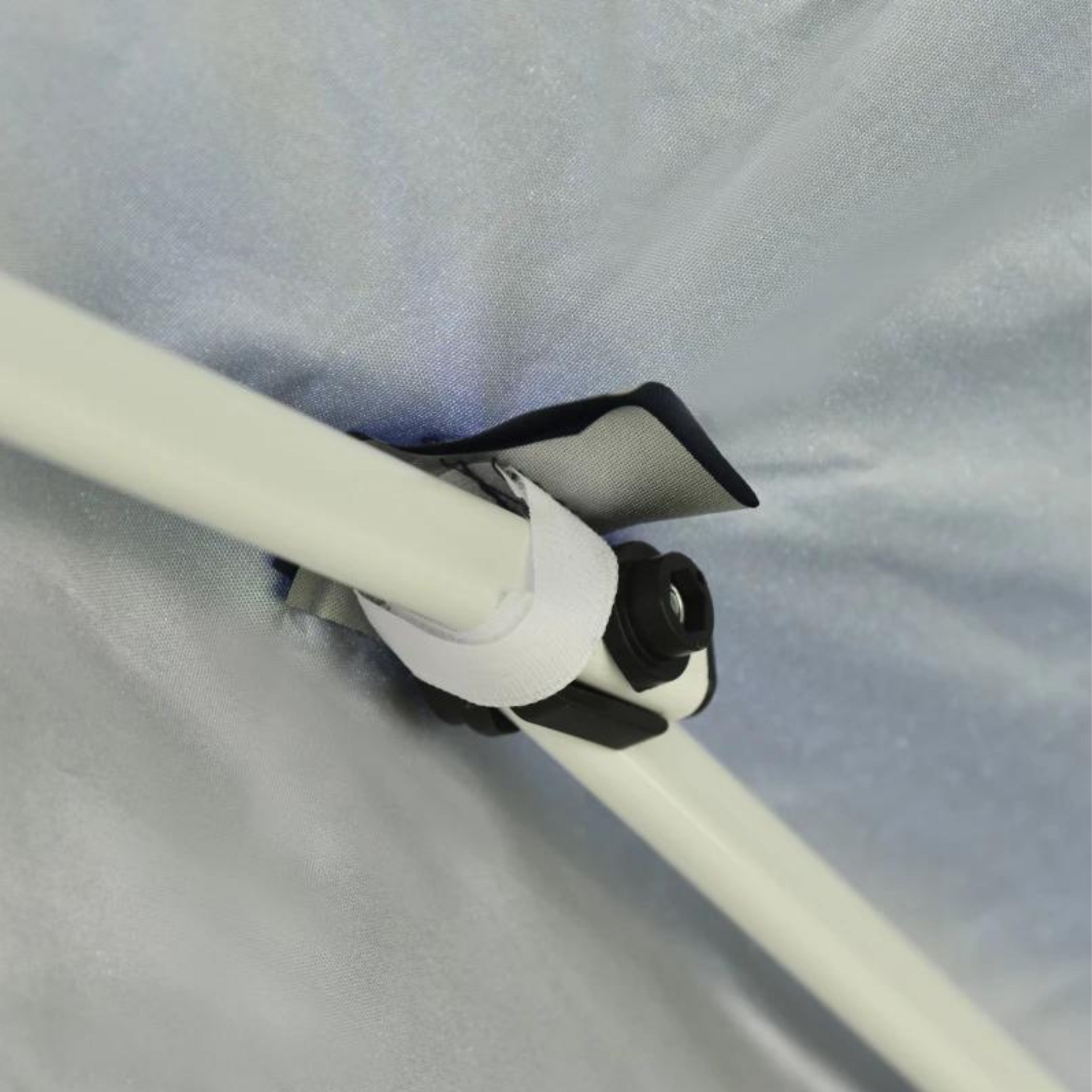 Easy-up partytent blauw 2x2 m met draagtas en licht frame