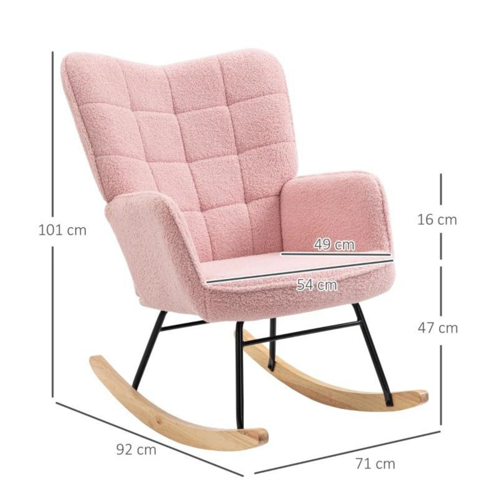 Comfortabele roze schommelstoel voor voeding, lezen en ontspannen | Zenzee