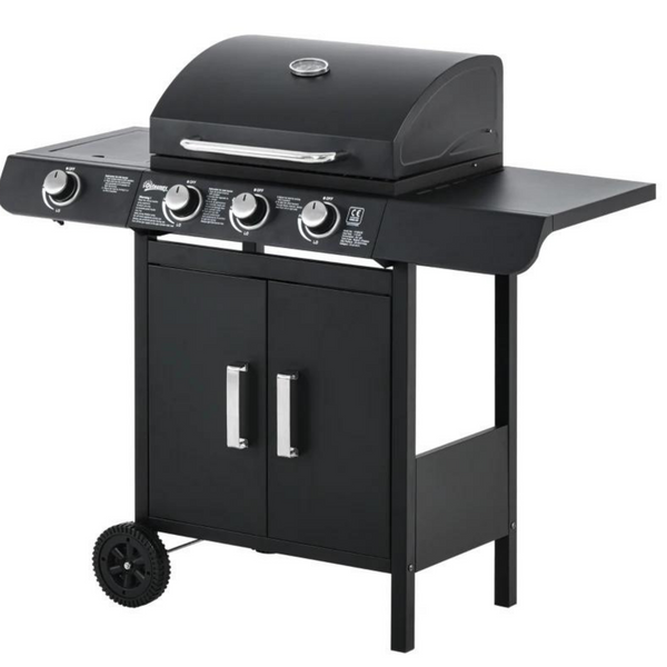 Gas BBQ 4-branders buitenkeuken 110x50x100 cm met werkruimte