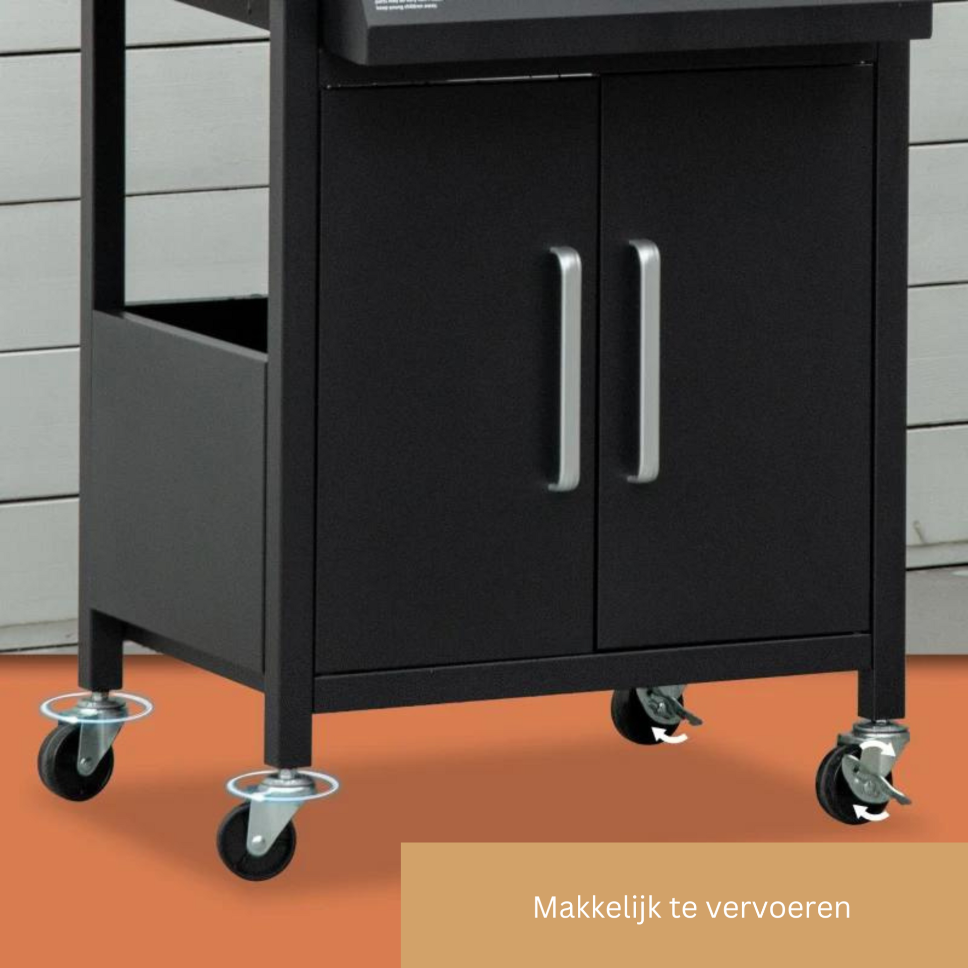 Gas BBQ 3-branders buitenkeuken 121x50x109 cm met werkblad