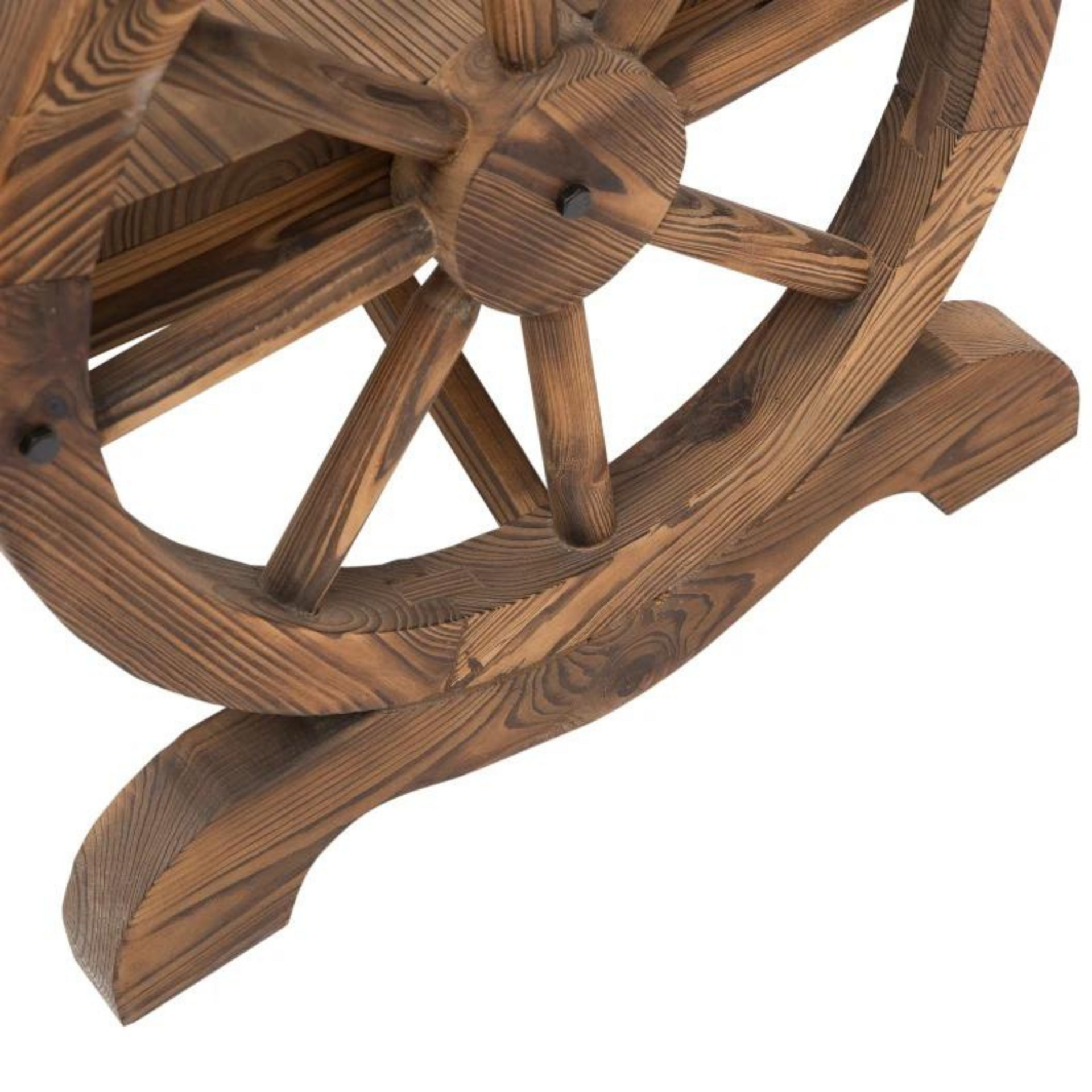 Landelijke tuinbank hout bruin 114x58x80 cm met klassiek design