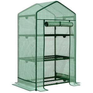 Broeikas groen met stevig frame – 69×49×125 cm ideale tuinkas voor plantenbescherming en optimale groei in kleine ruimtes
