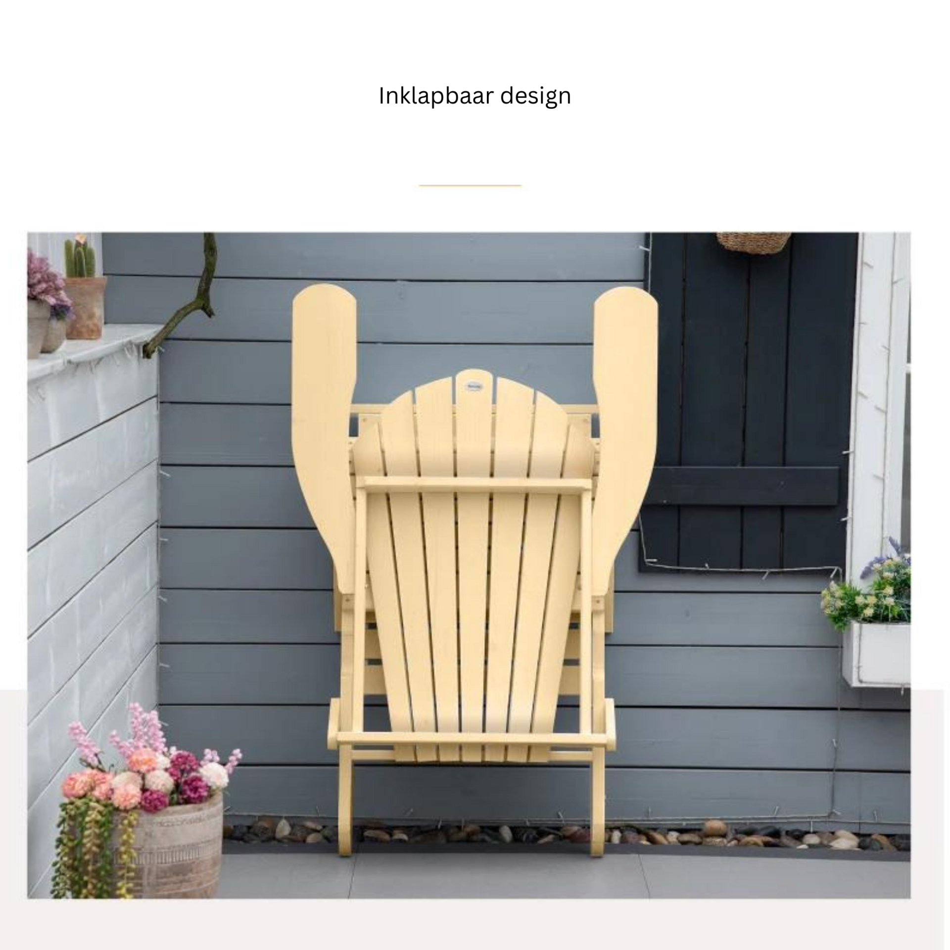 Houten Adirondack tuinstoel 78x140x94 cm met comfortabele zitvorm