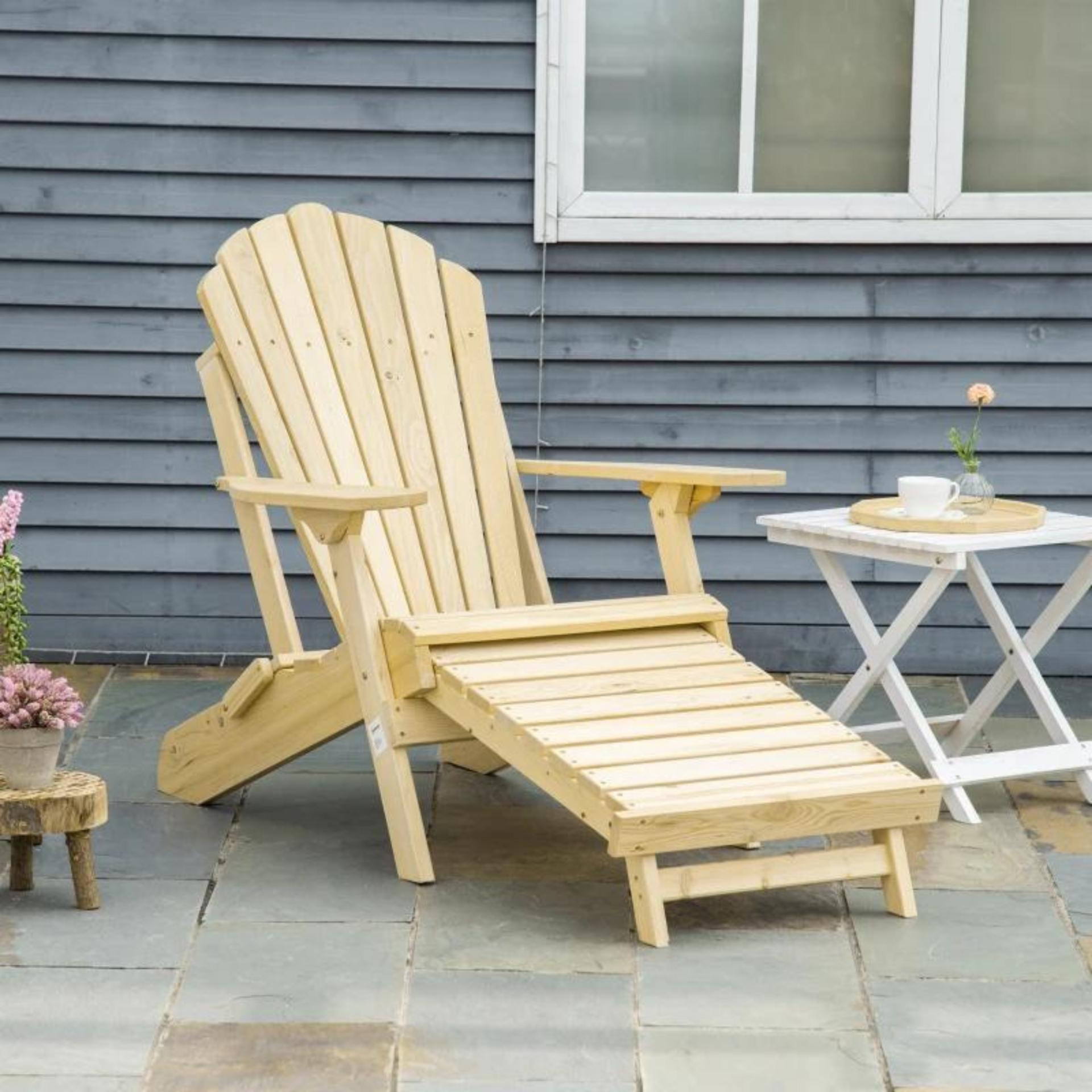 Houten Adirondack tuinstoel 78x140x94 cm met comfortabele zitvorm