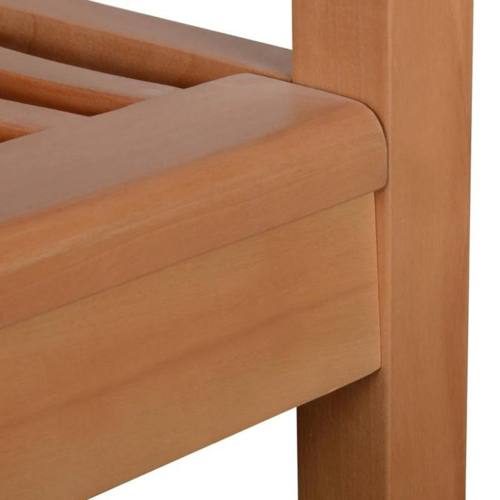 Houten 2-zits tuinbank 127x62x92 cm met armleuningen en rugsteun