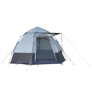 Kampeertent koepeltent 3-persoons 260x260x150 cm met draagtas en opzetbare luifel voor bescherming tegen zon en regen