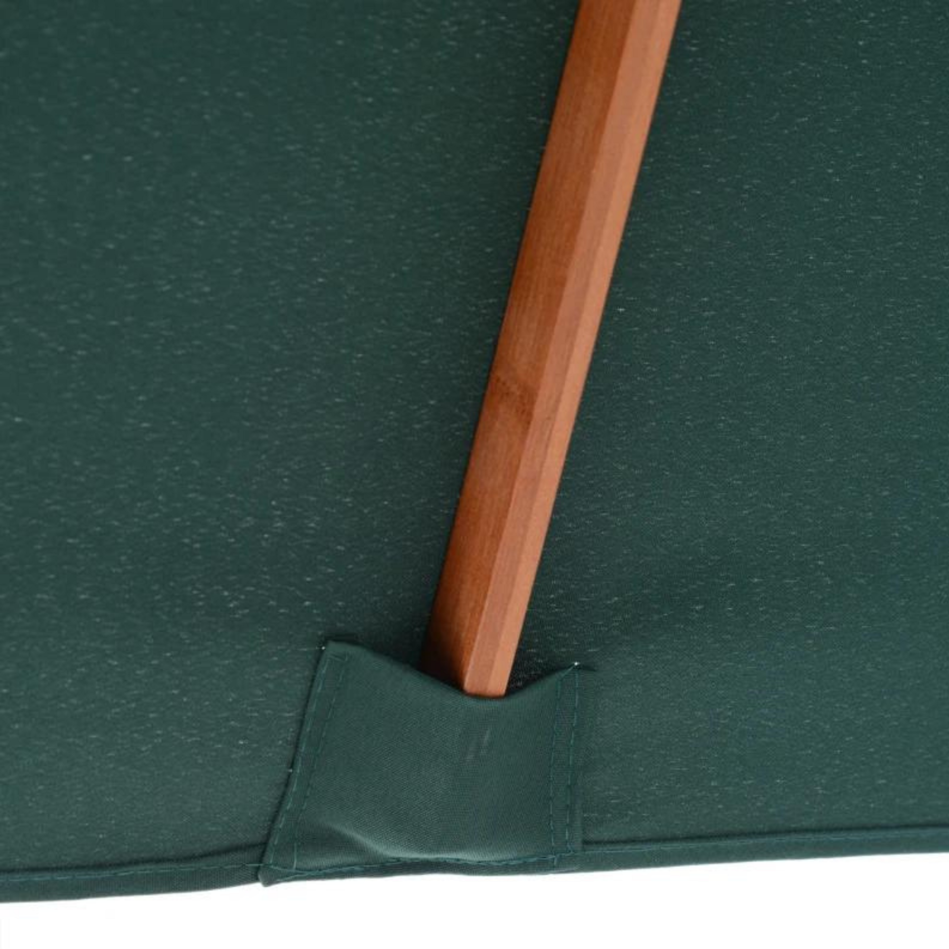 Rechthoekige luxe balkonparasol 200 x 150 cm groen met knikbaar en UV-bescherming