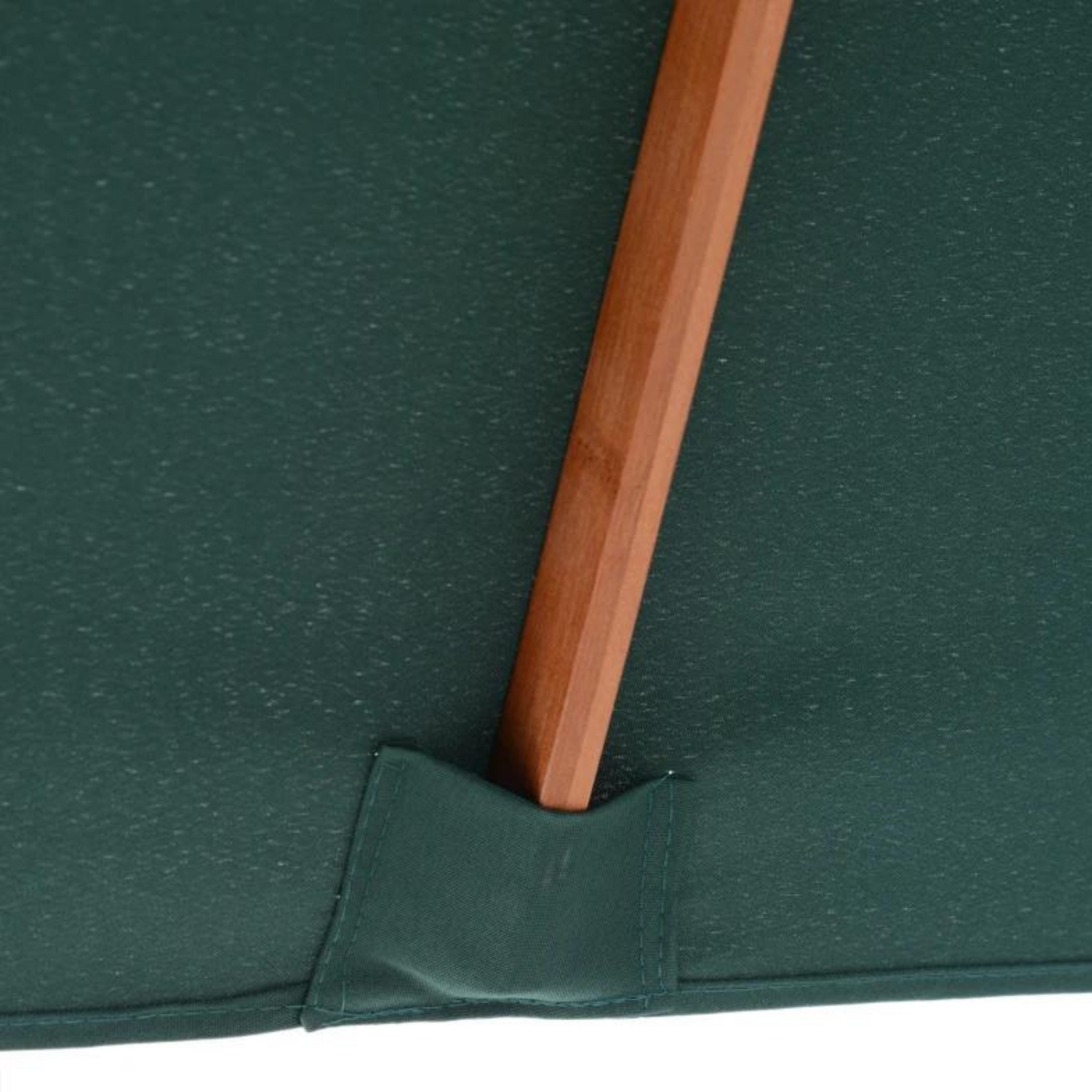 Rechthoekige luxe balkonparasol 200 x 150 cm groen met knikbaar en UV-bescherming