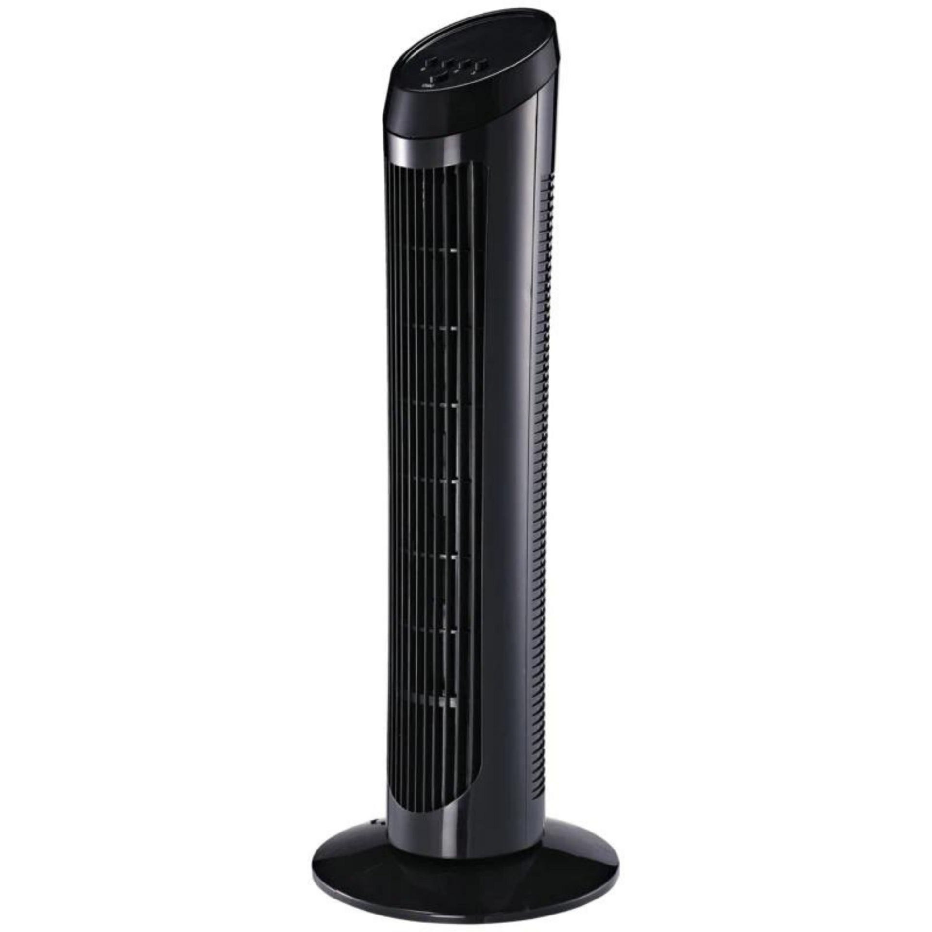 Stille zwarte torenventilator 45W met zwenkfunctie en slank design
