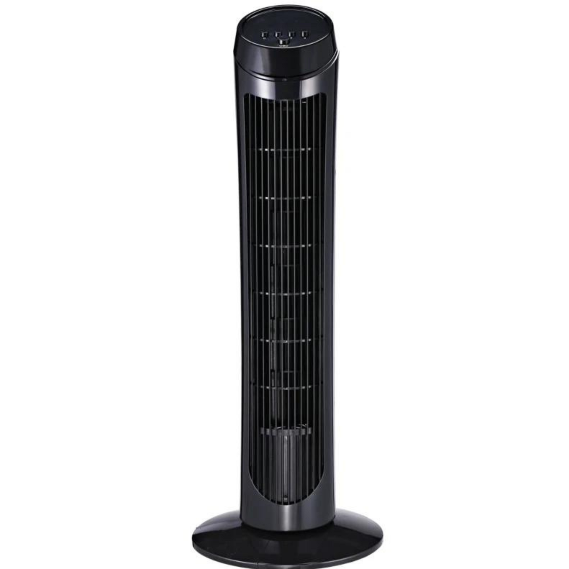 Stille zwarte torenventilator 45W met zwenkfunctie en slank design
