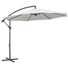 Robuuste zweefparasol creme – ø3 x 2,5 m met handslinger en waterafstotend doek