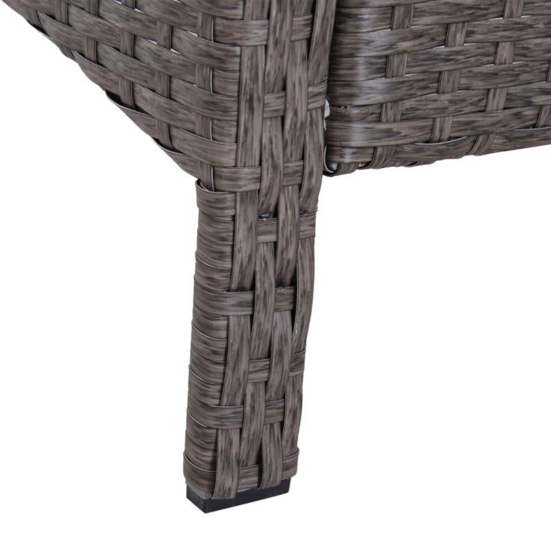 5-delige loungeset van grijs polyrattan met comfortabele zitkussens
