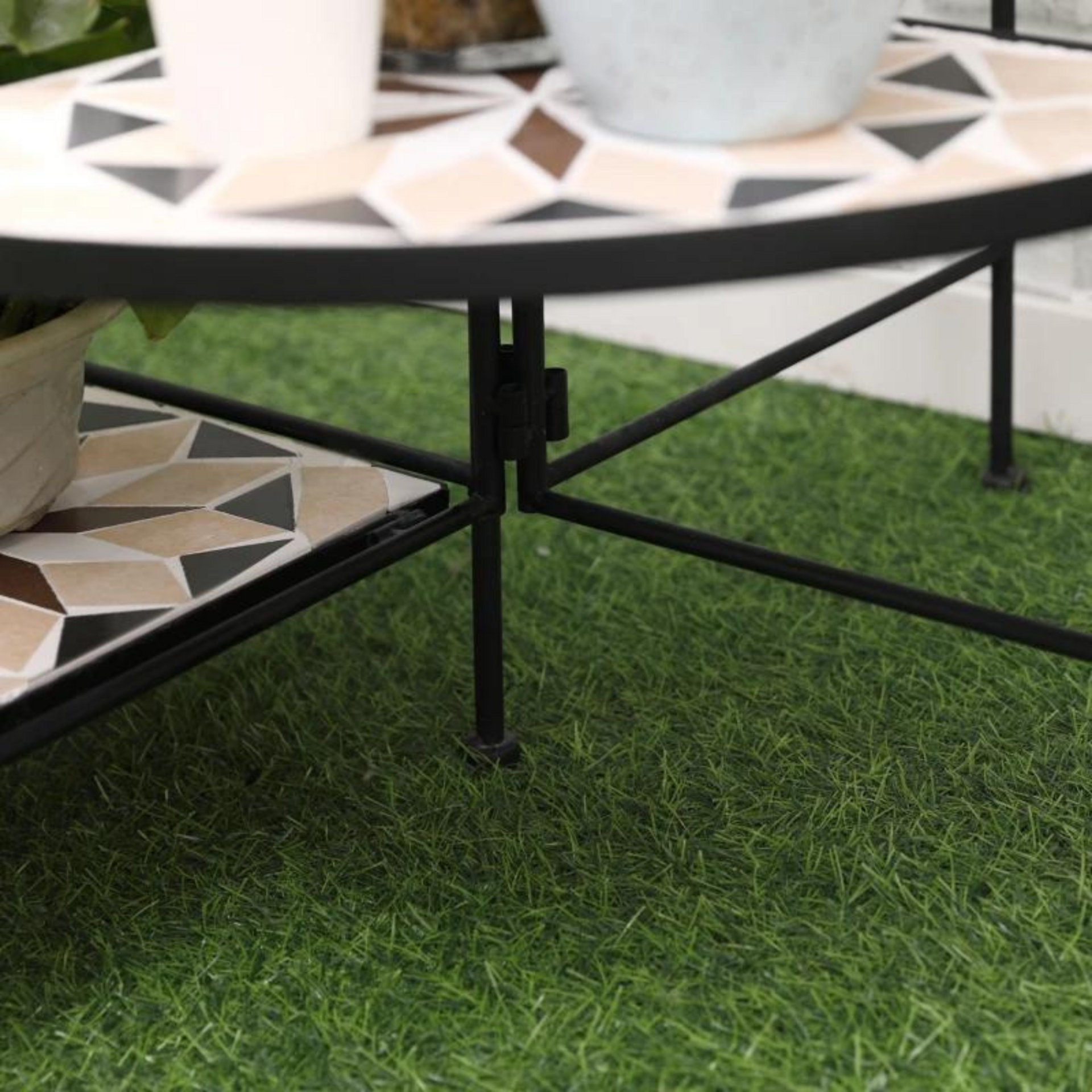 Metalen plantenstandaard met 3 etages voor bloemen of kamerplanten
