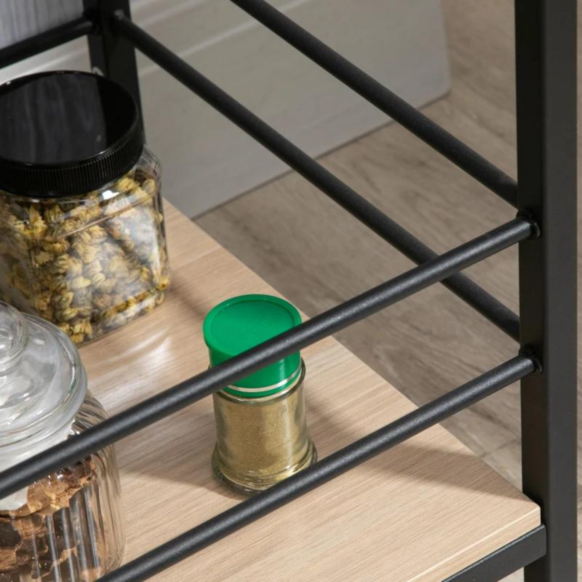 Mobiele serveerwagen met wielen en 3 niveaus voor keuken of eethoek