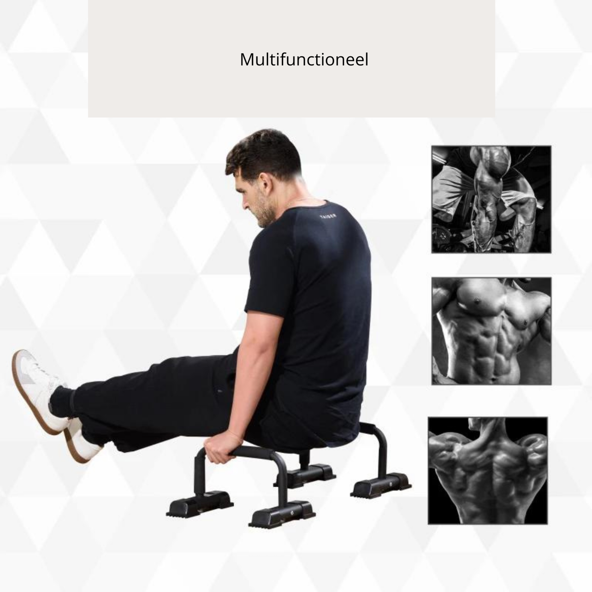 Stevige push up grips voor optimale ondersteuning tijdens krachttraining