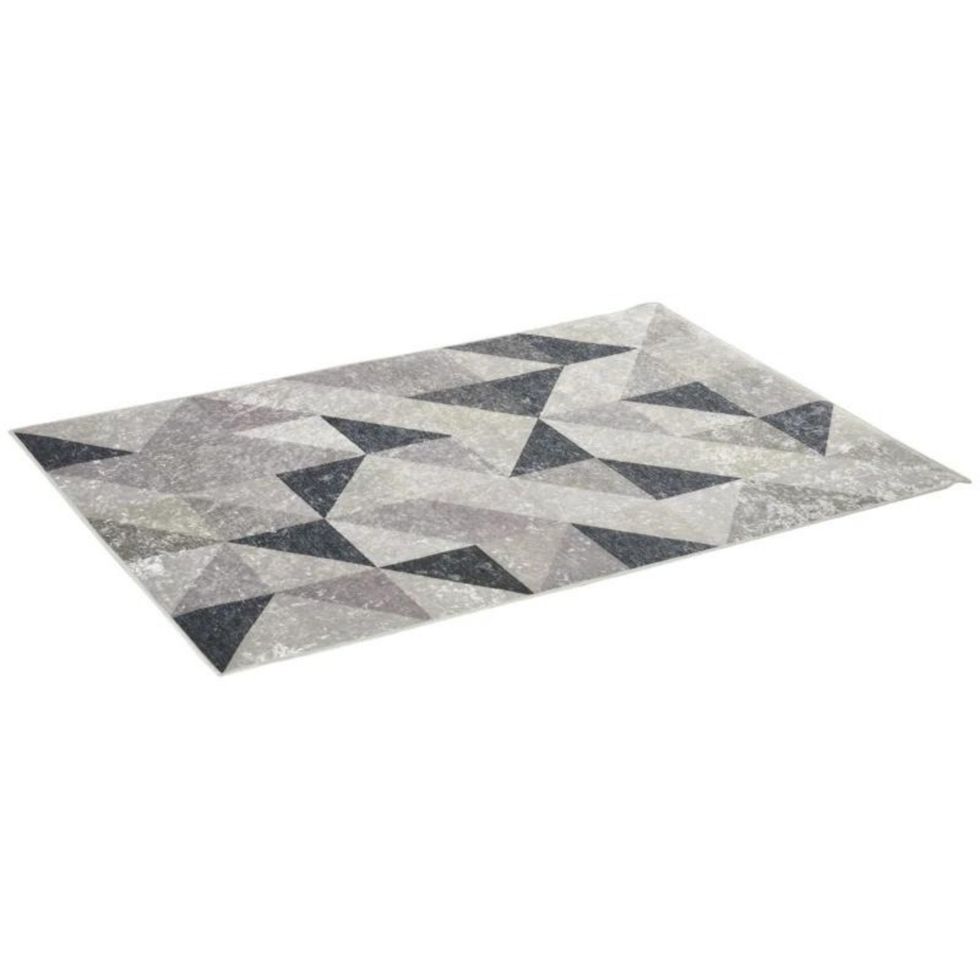 Grijs vloerkleed 120x170 cm met geometrisch patroon en antislip