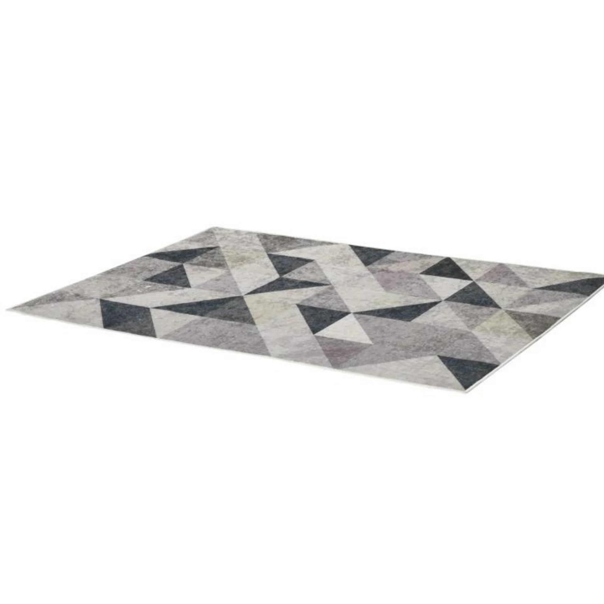 Grijs vloerkleed 120x170 cm met geometrisch patroon en antislip