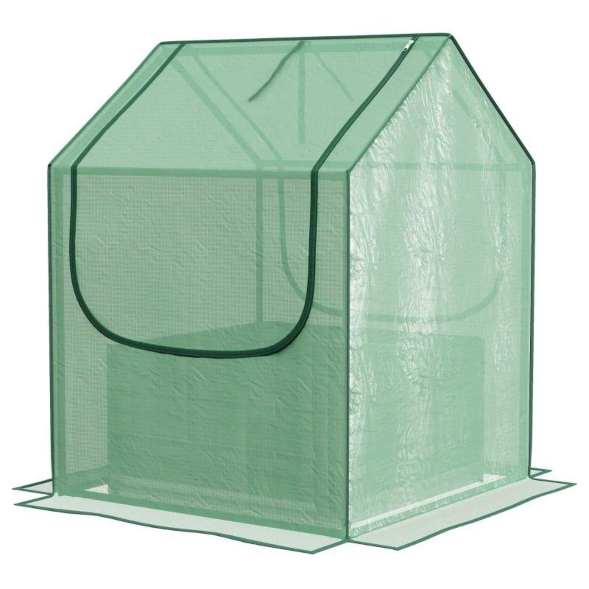 Witte broeikas 90x70x70 cm met UV-bestendige hoes en stalen frame