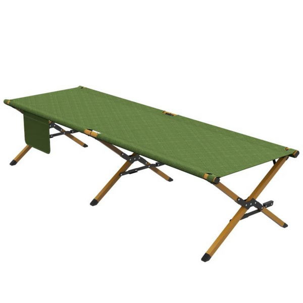 Opvouwbaar groen veldbed 196x64 cm voor kamperen en logeren
